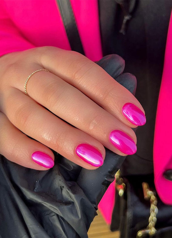 50 Best Summer Nails To Try in 2023 : Glazed Hot Pink Nails