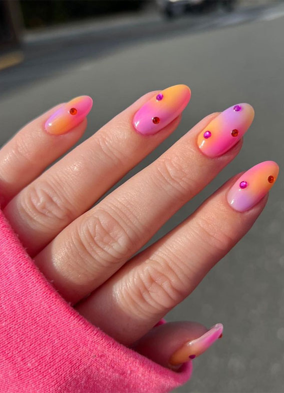 50 Best Summer Nails To Try in 2023 : Aura Nails with a Structured Mani