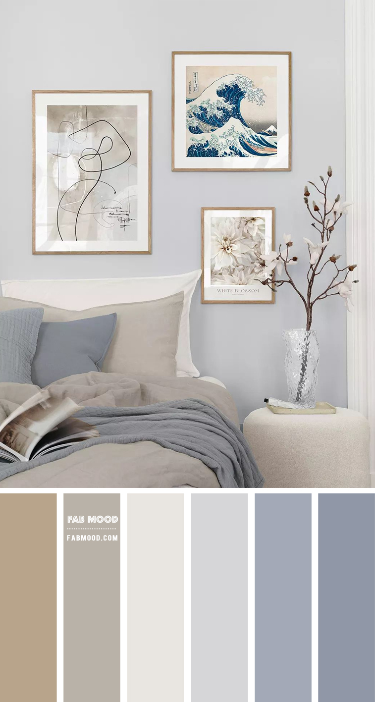 bedroom color scheme, neutral bedroom color ideas, bedroom color combo, neutral bedroom, blue grey and brown bedroom color, neutral bedroom