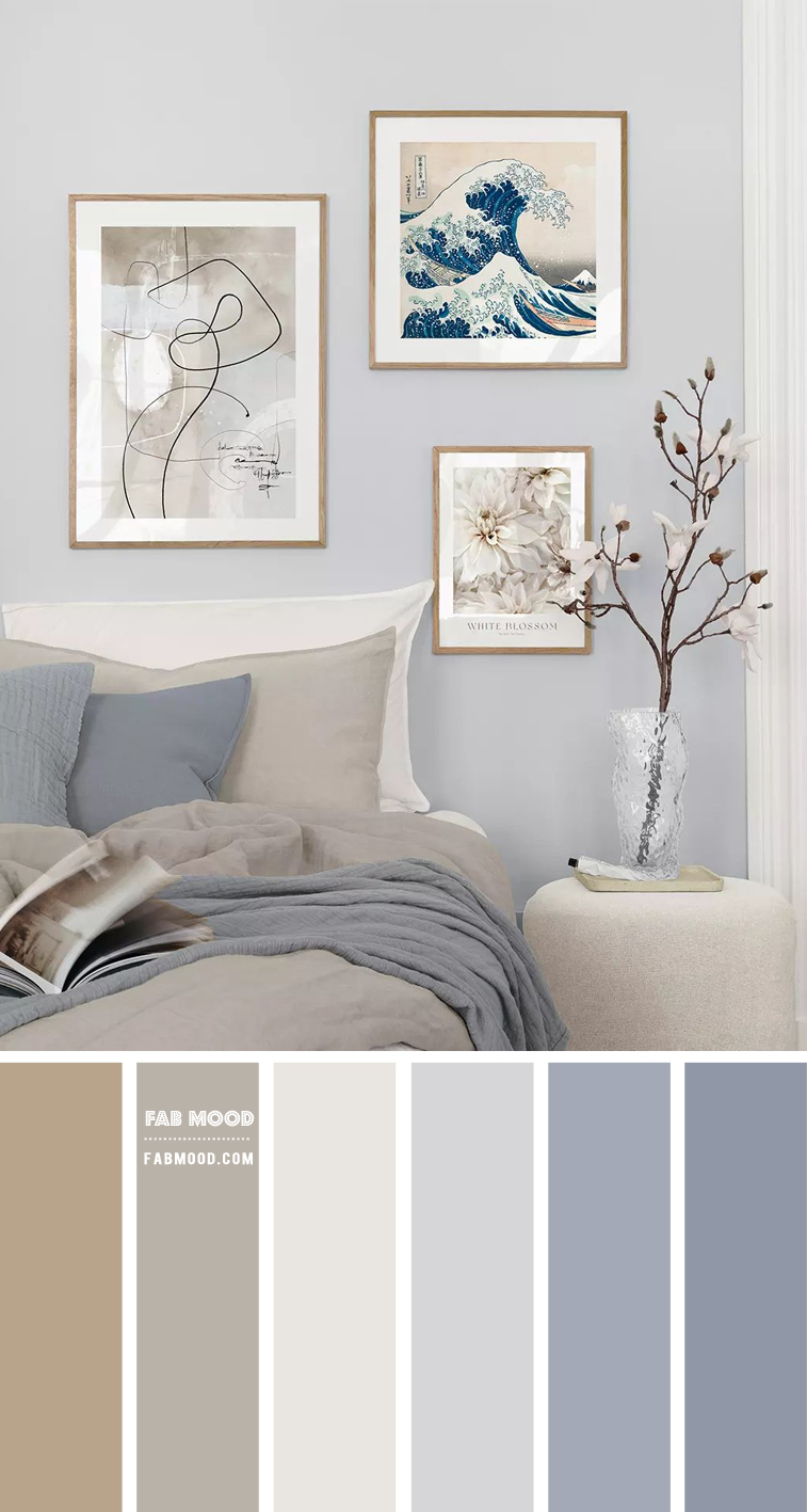 20 Best Bedroom Colour Combination Ideas : Light Grey and Light Pink Bedroom