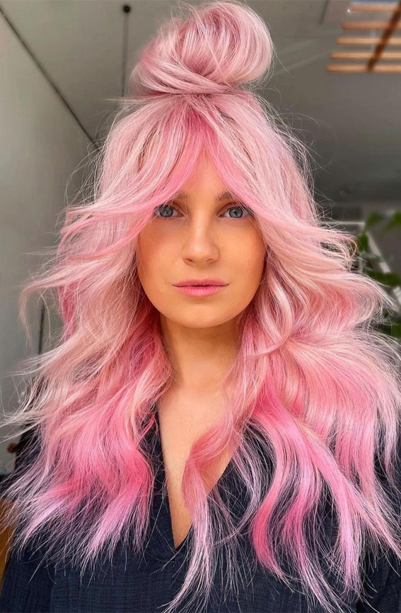 Did a lil cotton Candy hair on this beautiful gal with the assistance of my  gurl Liz  rHair