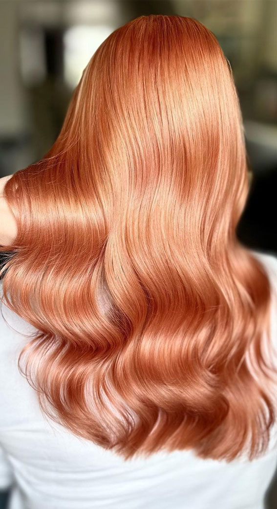 25 Peach Hair Colour Ideas That’re Perfect For Summer : Peach Ginger