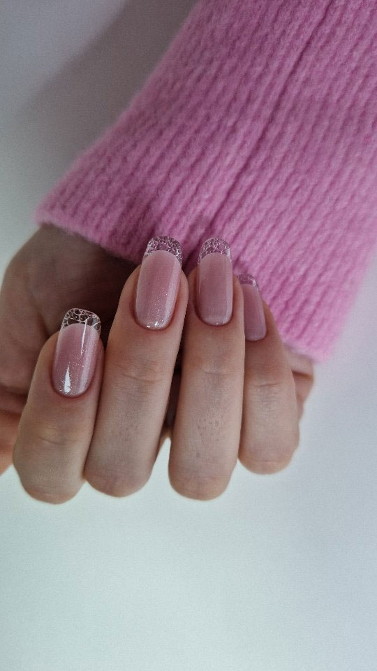 French Glass Nails That’re Sophisticated and Understated : Shattered Glass