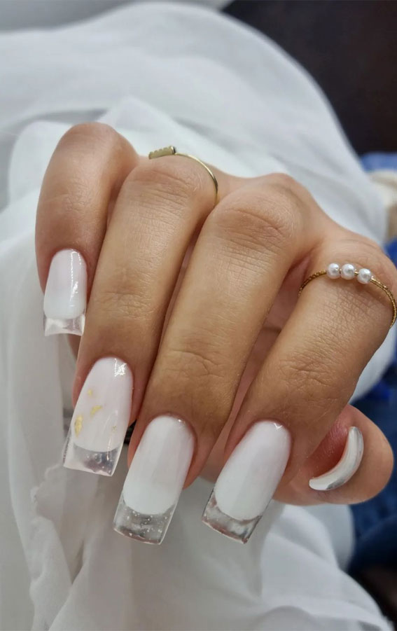 French Glass Nails That’re Sophisticated and Understated : Milky White Nails
