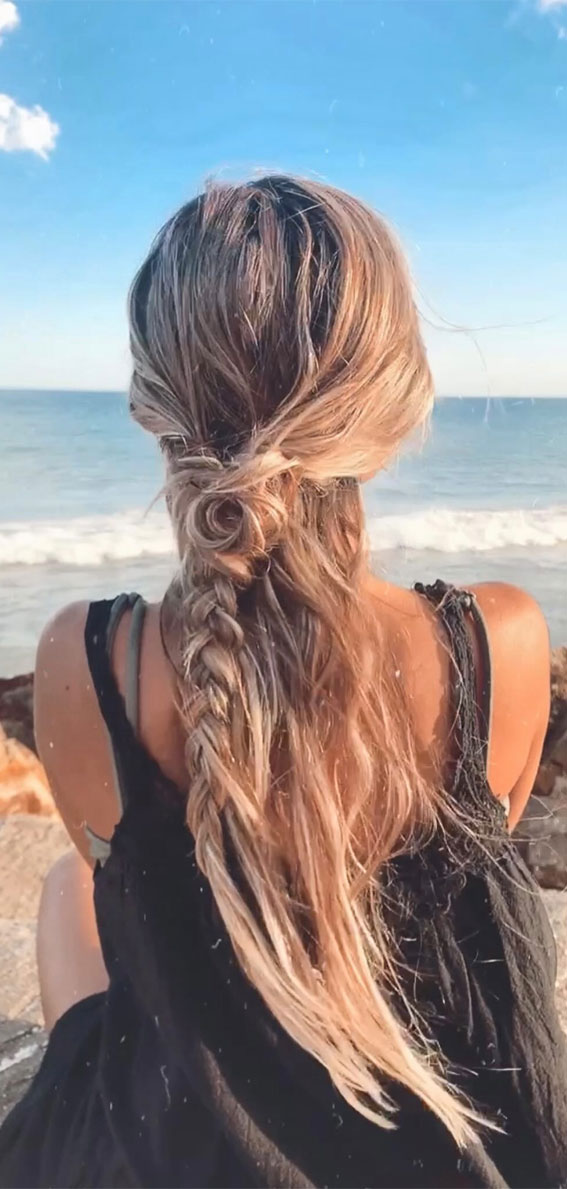 Cute Hairstyles That’re Perfect For Warm Weather : Half Up, Twist, Tuck, Bun & Braid