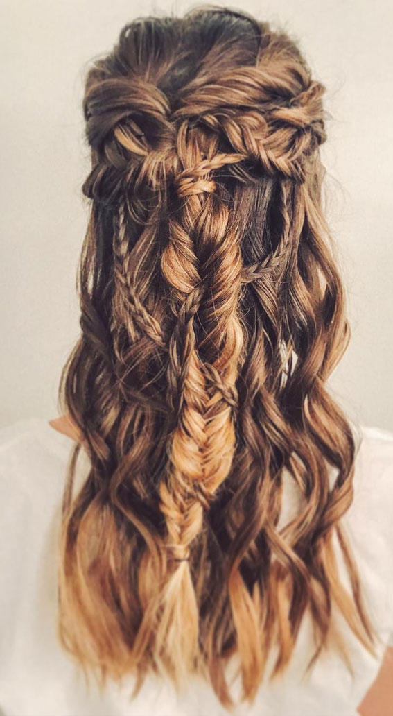 Cute Hairstyles That’re Perfect For Warm Weather : Boho Vibe Mix of Braids