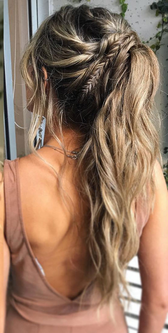 Cute Hairstyles That’re Perfect For Warm Weather : Fishtail on Voluminous Ponytail