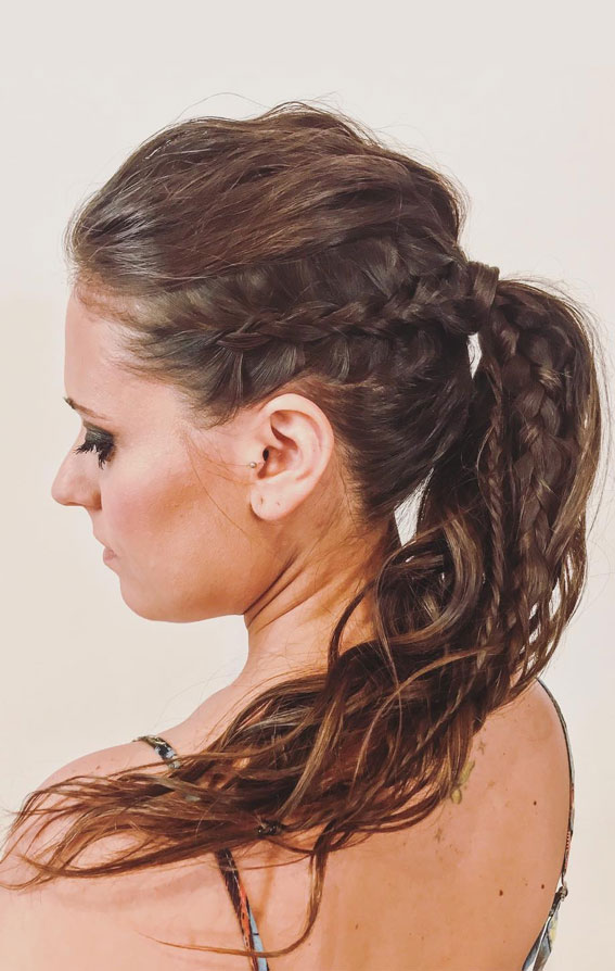 Cute Hairstyles That’re Perfect For Warm Weather : Braided Ponytail Boho Vibes