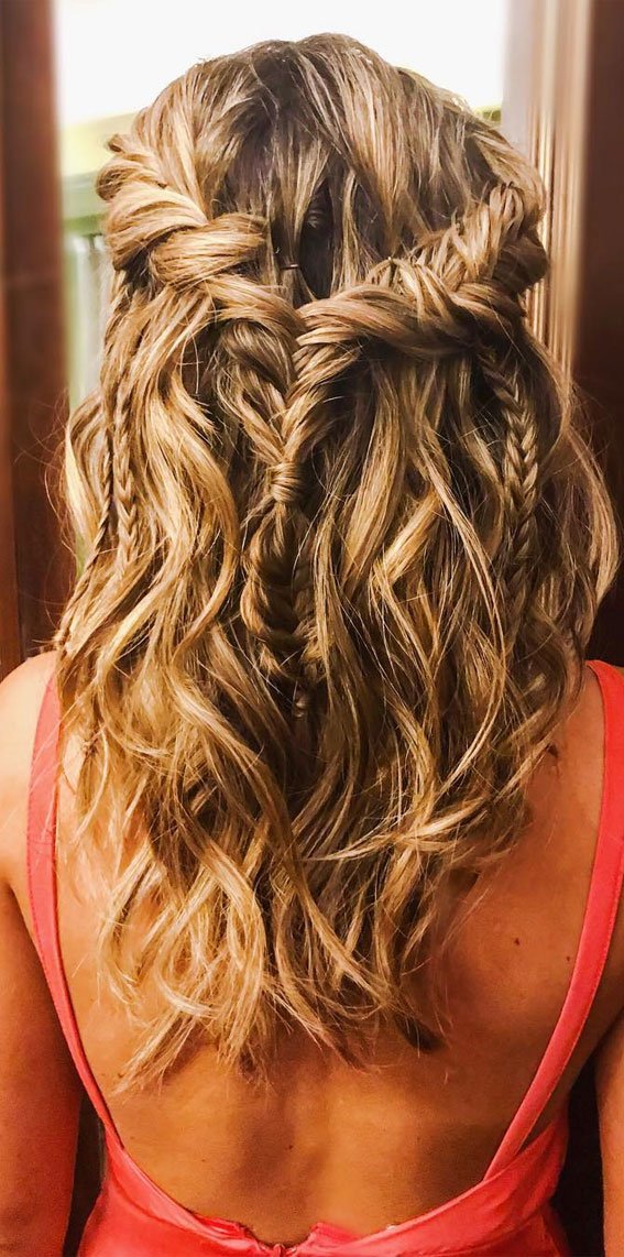 Cute Hairstyles That’re Perfect For Warm Weather : Half Up Twisted To Braid + Small Braids