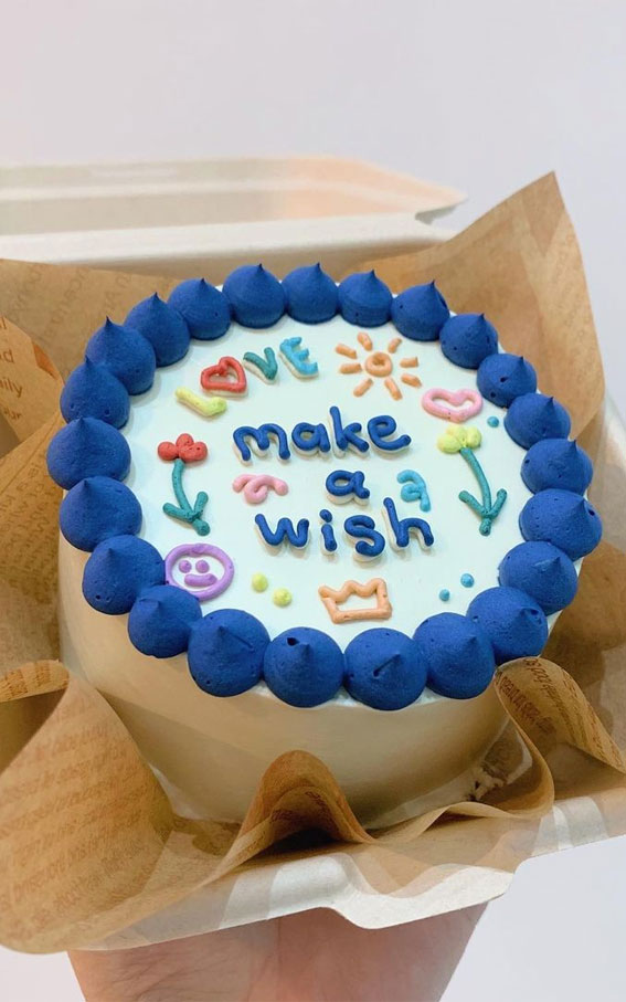 50+Cute Minimalist Buttercream Cakes : Make A Wish