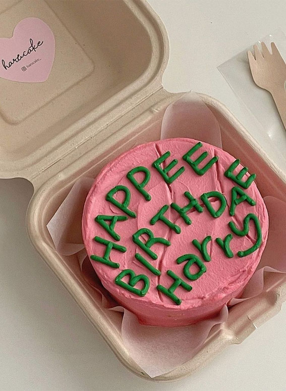 50+Cute Minimalist Buttercream Cakes : Pink Harry Potter Vibe