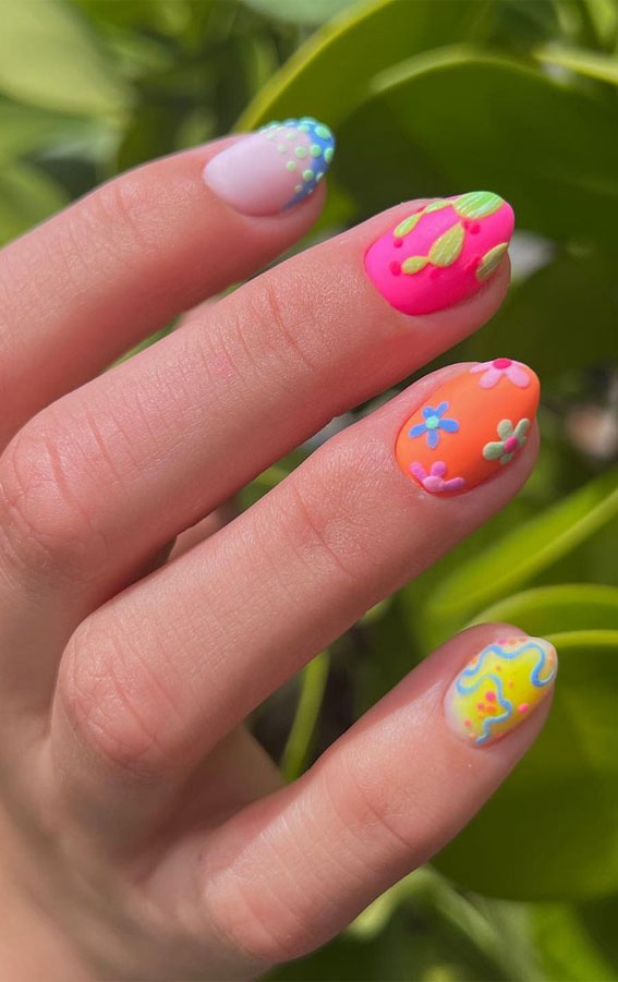 50+ Cute Summer Nail Designs : Bold and Pretty Nails