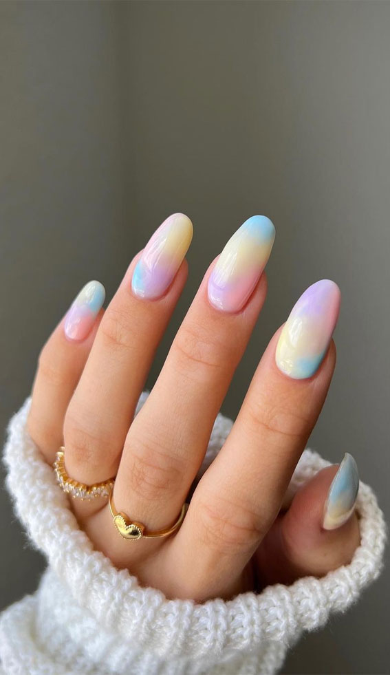 Tie dye gel polish nail art, rainbow nails tie dye. Nails rainbow. Summer  nails 2022, easy design. - YouTube