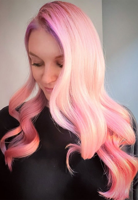 34 Pink Hair Colours That Gives Playful Vibe : Lilac & Pink