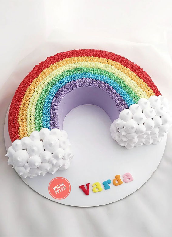 Cute Rainbow Cake Ideas For You Colourful Dessert : Rainbow & Cloud Cake