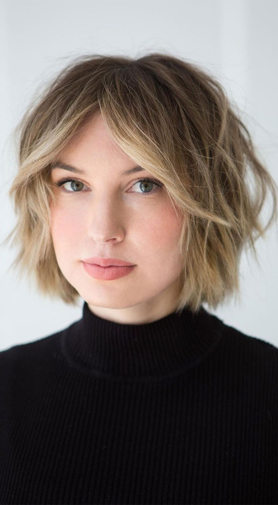 40 Timeless Charm of the Bob Haircuts & Hairstyles : 90s Vibe Textured Bob