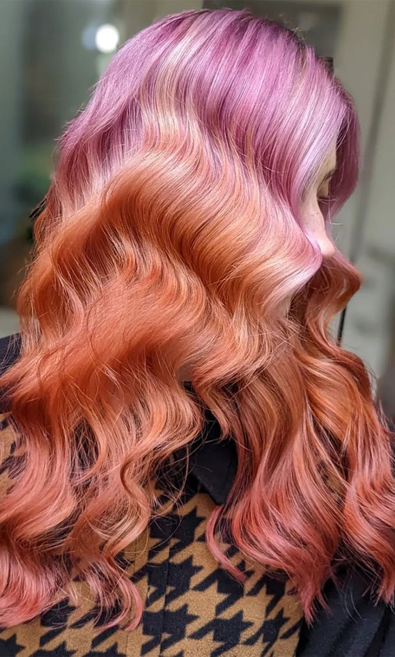 Alluring Hair Colour Ideas For Trendsetters : Pink and Copper