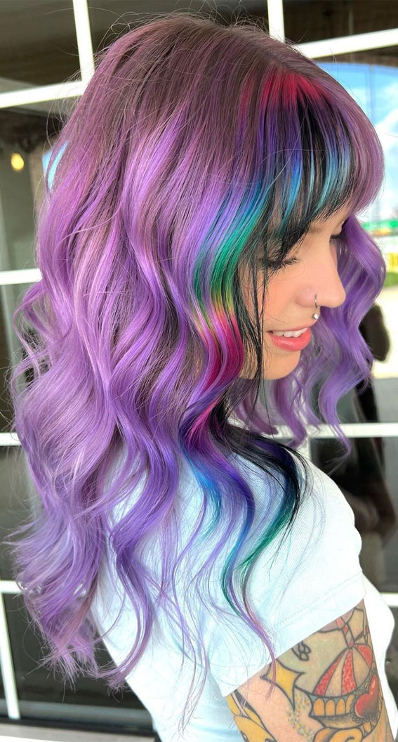 Empowering Hair Colour Ideas for All Ages :Prisms with a Pop of Black