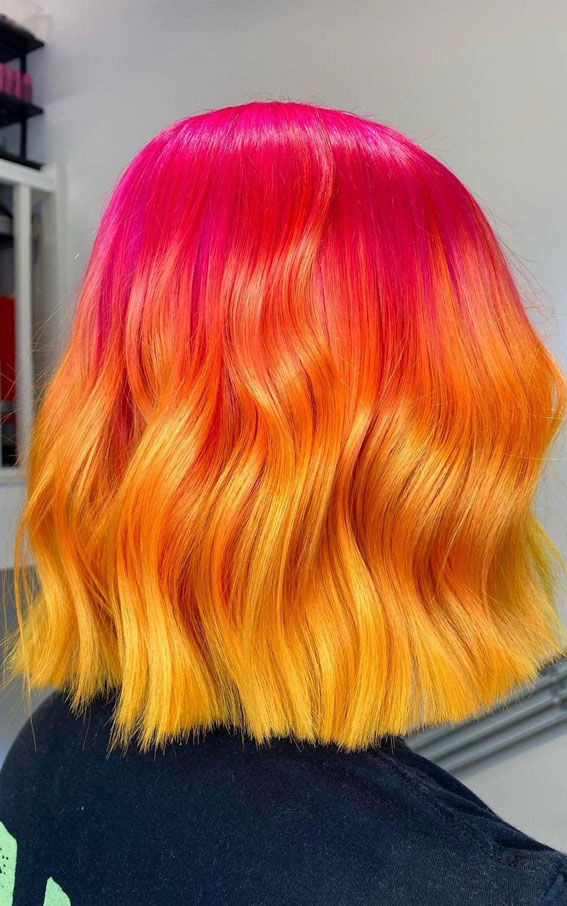Empowering Hair Colour Ideas for All Ages : Fruit Punch Tone Bob