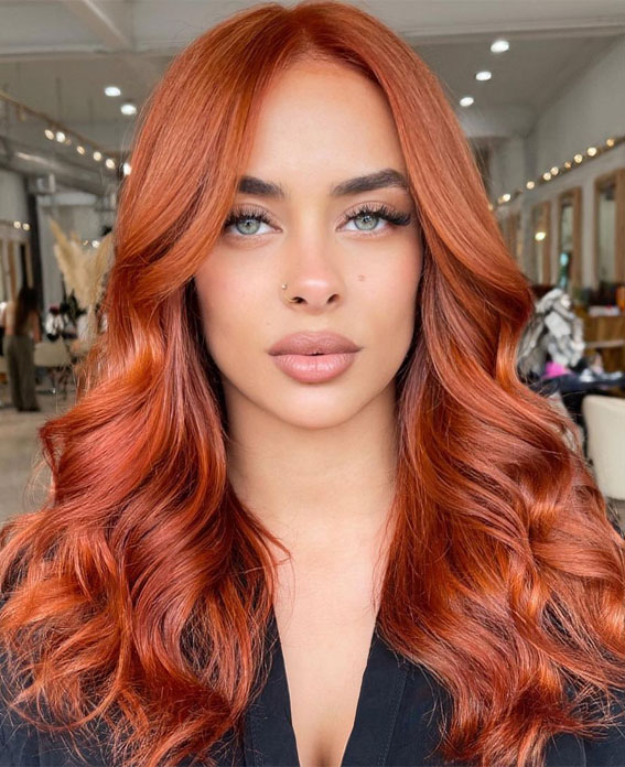 Empowering Hair Colour Ideas For All Ages : Copper Beauty