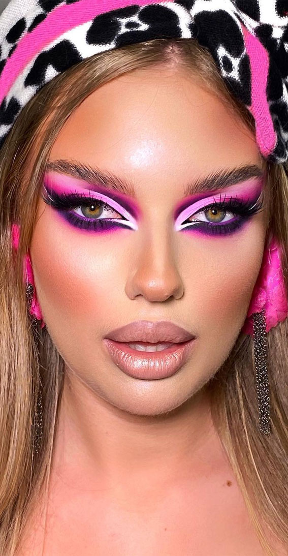 Bold and Bright Summer Makeup Vibrant & Daring : Bright Pink Graphic