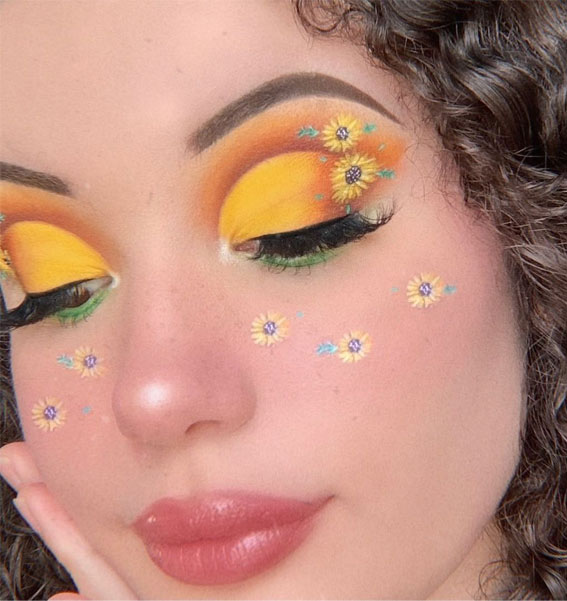Bold and Bright Summer Makeup Vibrant & Daring : Sunflower Look