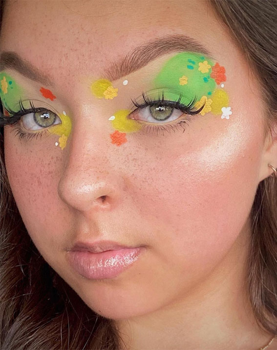 summer makeup ideas, vibrant makeup, summer makeup looks, colourful summer makeup, colorful makeup look, vibrant eyeshadow look