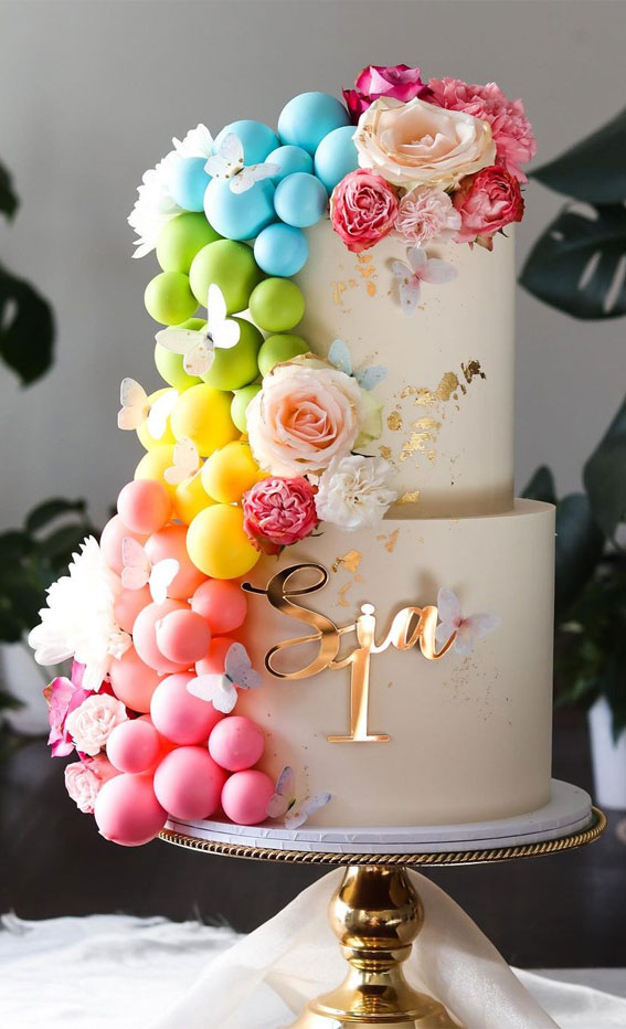 A Cake To Celebrate Your Little One : Cascading Colourful Balls