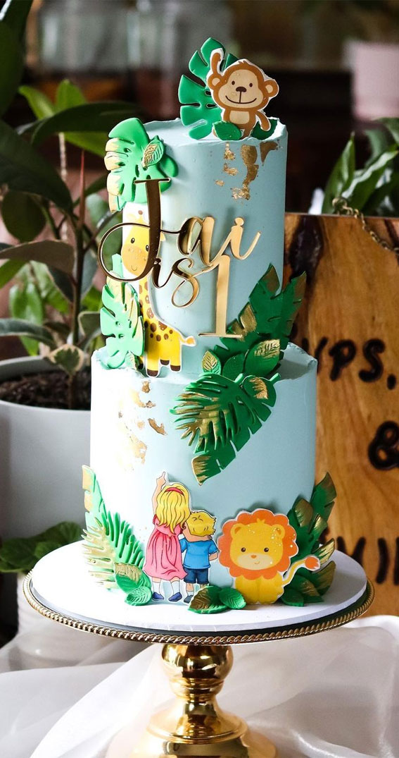 A Cake To Celebrate Your Little One : Jungle Theme First Birthday Cake