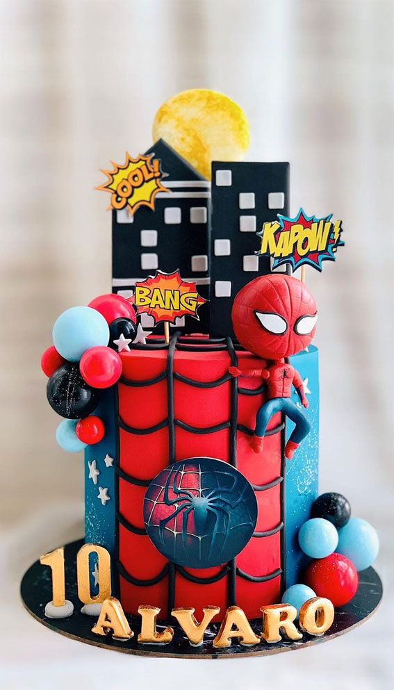 birthday cake, spiderman birthday cake, birthday cake ideas, cartoon birthday cake, birthday cakes