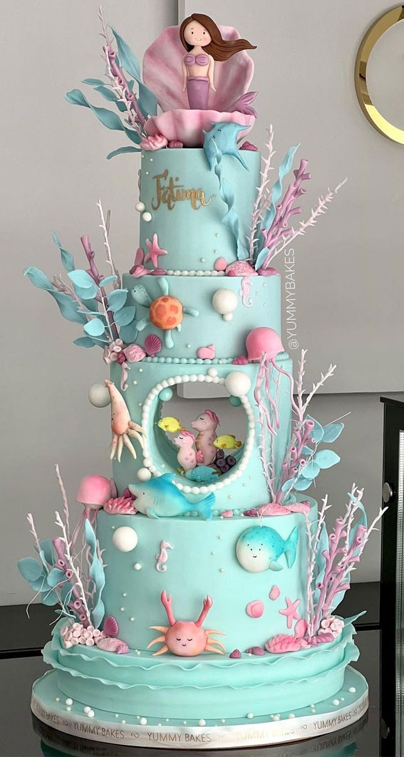 50 Birthday Cake Ideas to Mark Another Year of Joy : A show stopping mermaid cake