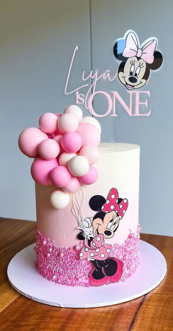 50 Birthday Cake Ideas to Mark Another Year of Joy : Minnie Cake For 1st Birthday