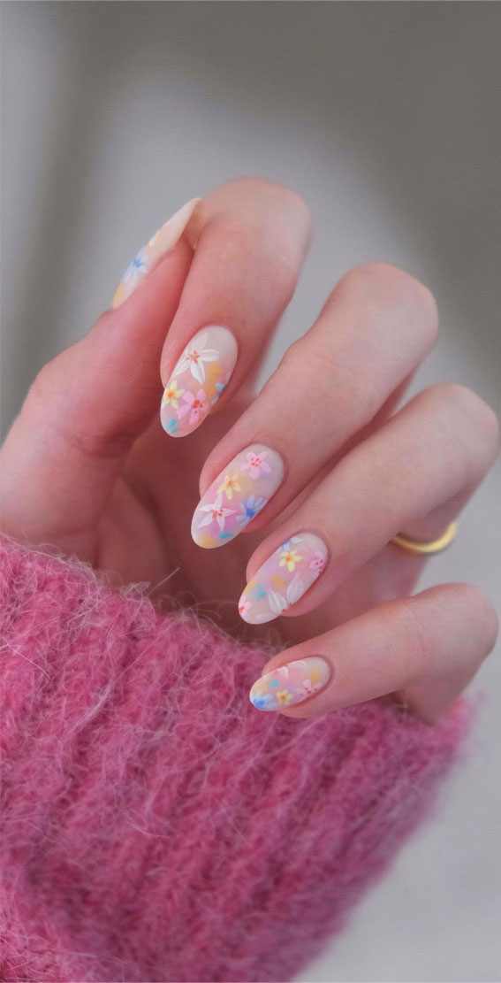 floral nails, summer nails, floral inspired nails, summer nail designs, flower nails, summer nails flowers, floral nail designs, bright summer nails, floral nail art