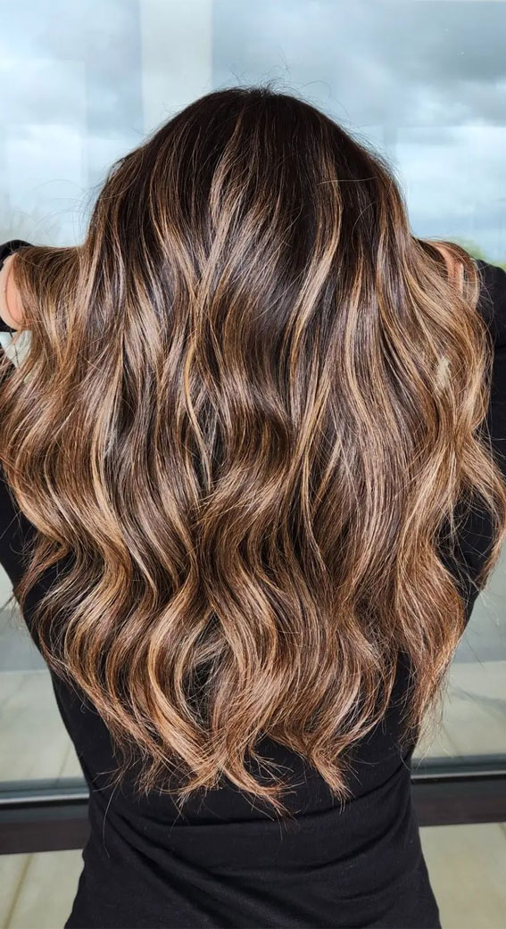 50 Exciting Hair Colour Ideas & Hairstyles for Brunettes : Dimensional Brunette