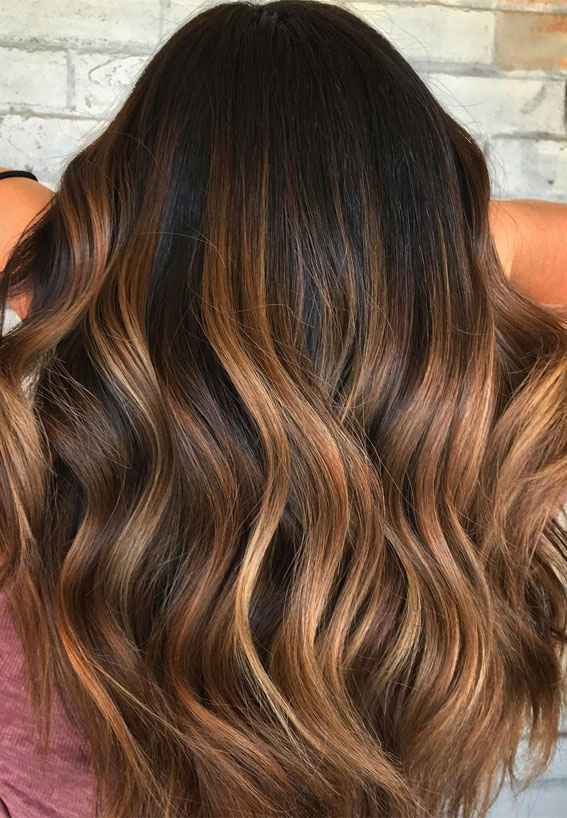 50 Exciting Hair Colour Ideas & Hairstyles for Brunettes : Hazelnut Mocha