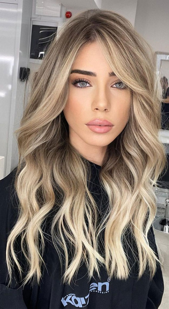 50 Inspiring Hair Colour Ideas for All Ages : Dark Beige Blonde with Vanilla Ends