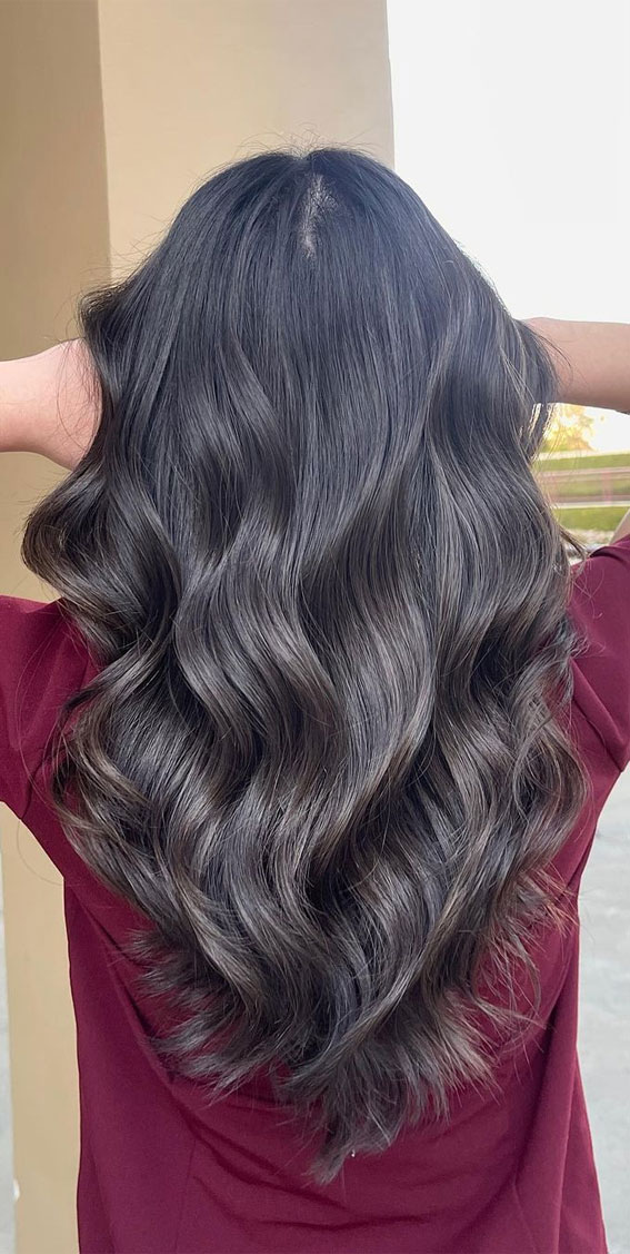 50 Exciting Hair Colour Ideas & Hairstyles for Brunettes : Dark Ash Brown