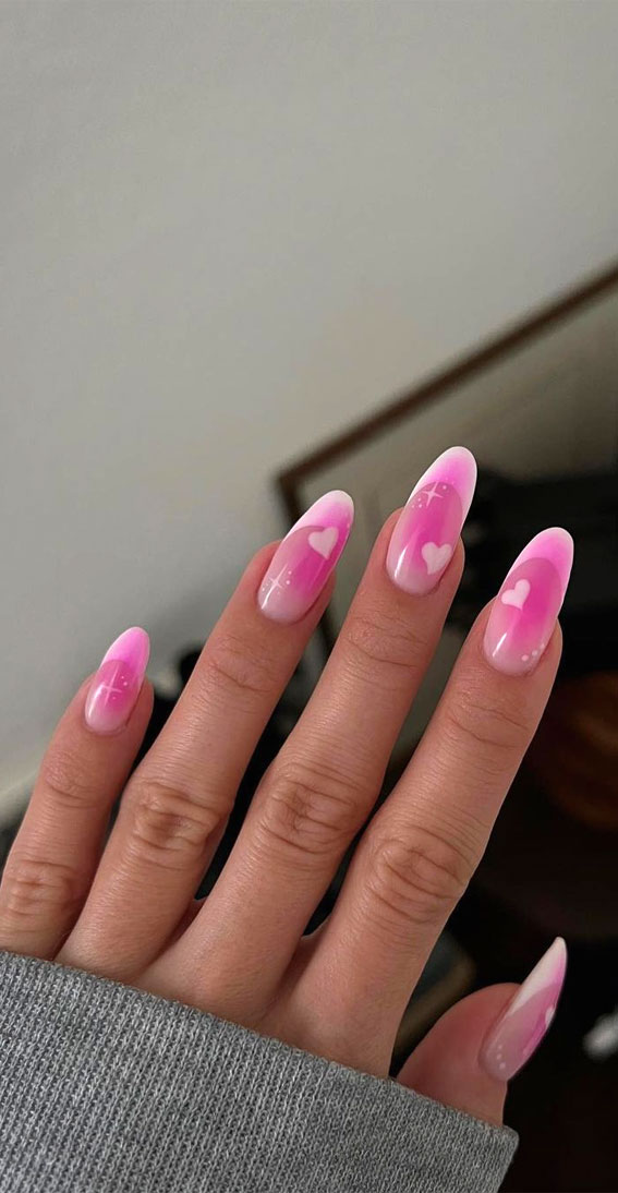 30 Playful Pink Nail Art Designs For Every Occasion : Aura & French Tips