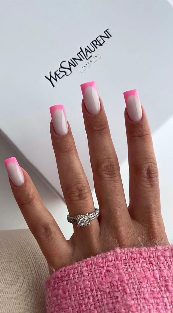 Prettiest Pink and White Nails Designs, EVER! - Ice Cream and Clara