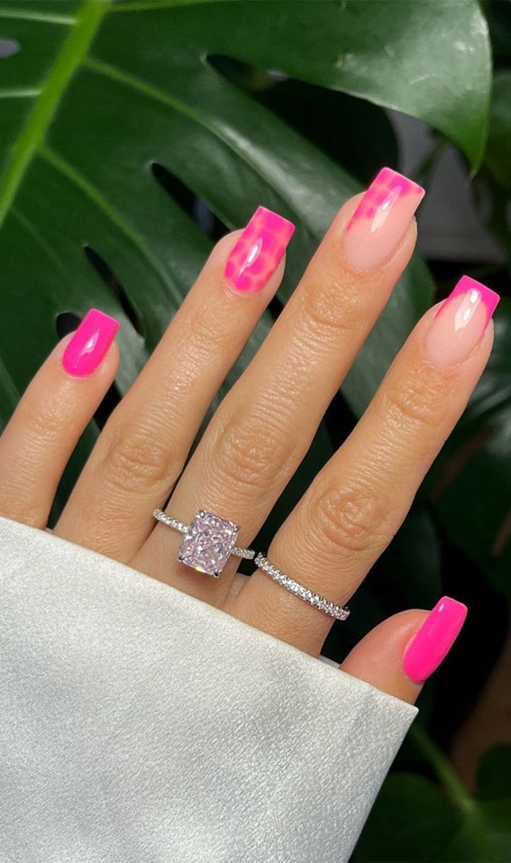 30 Playful Pink Nail Art Designs For Every Occasion : Pink Snakeskin Print Nails