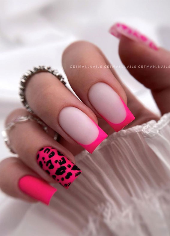 hot pink nails color 9
