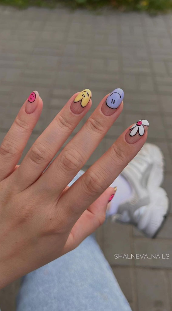 Channel the Enchanting Spirit of Summer on Your Nails : Colourful ...