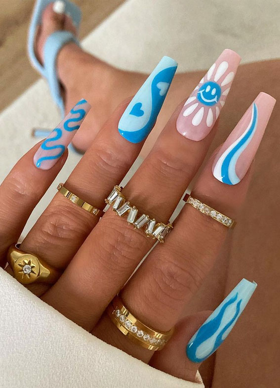 bright nails, summer nails, summer nail art design, summer nails, summer nail colors, nail art ideas