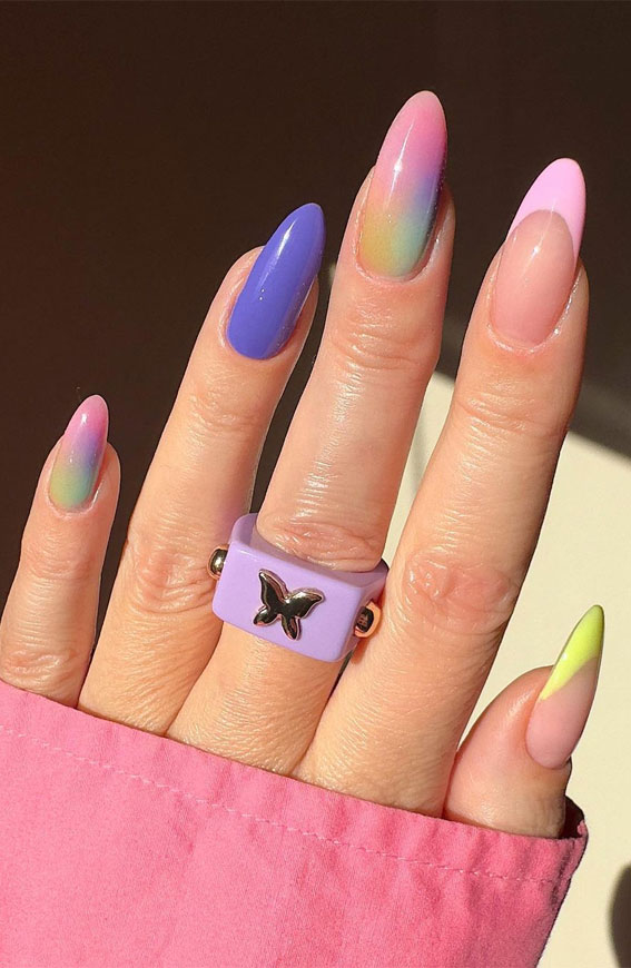 Celebrate Summer with These Cute Nail Art Designs : Tie Dye & Frenchies