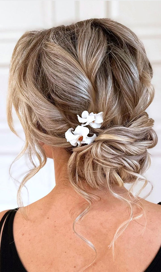 50+ Classic Wedding Hairstyles That Never Go Out of Style : Simple Twisted  Low Chignon