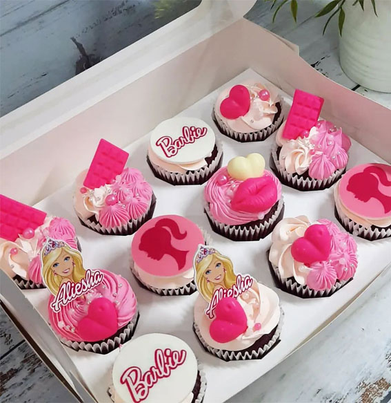 40 Irresistible Cupcake Ideas : Barbie Theme Cupcakes