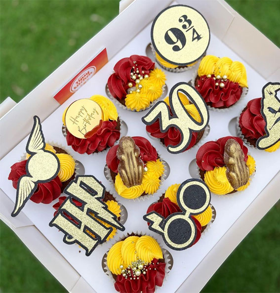 40 Irresistible Cupcake Ideas : Harry Potter Cupcakes for 30th Birthday