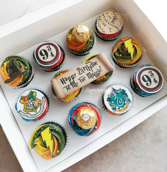 40 Irresistible Cupcake Ideas : Harry Potter House Teams