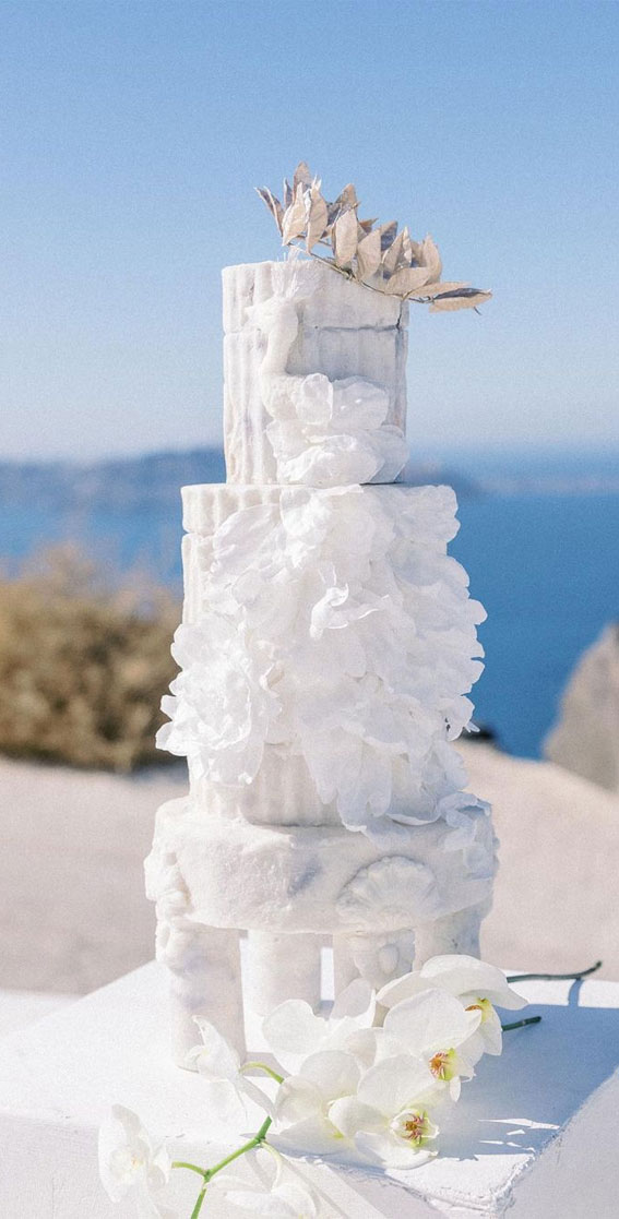 50 Artistic Masterpiece Wedding Cakes : Santorini Goddess Cake