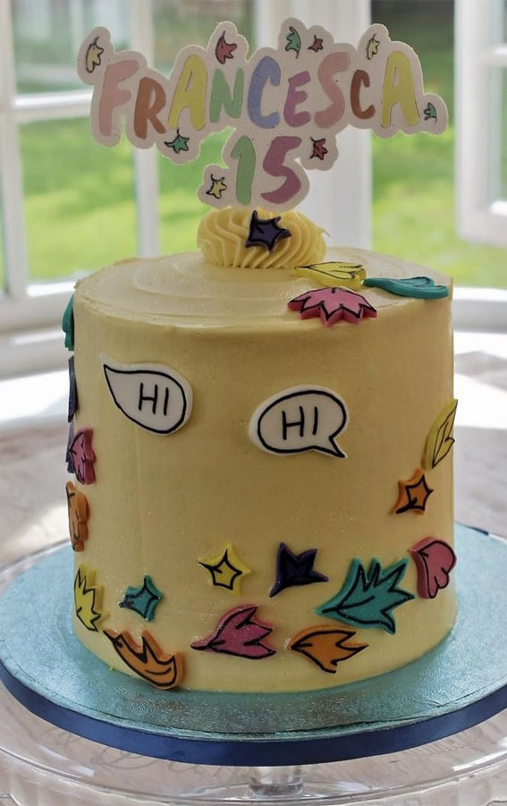 30+ Heartstopper Themed Cake Ideas : Yellow Heartstopper Cake